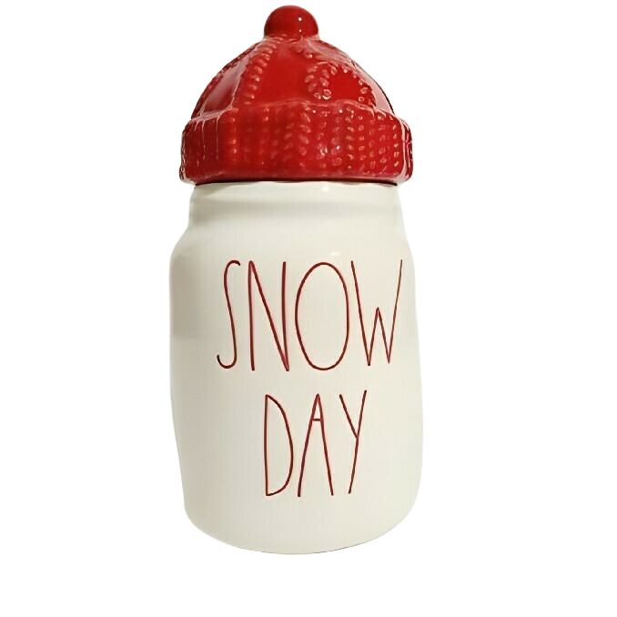 Rae Dunn Snow Day Baby Canister With Beanie Topper