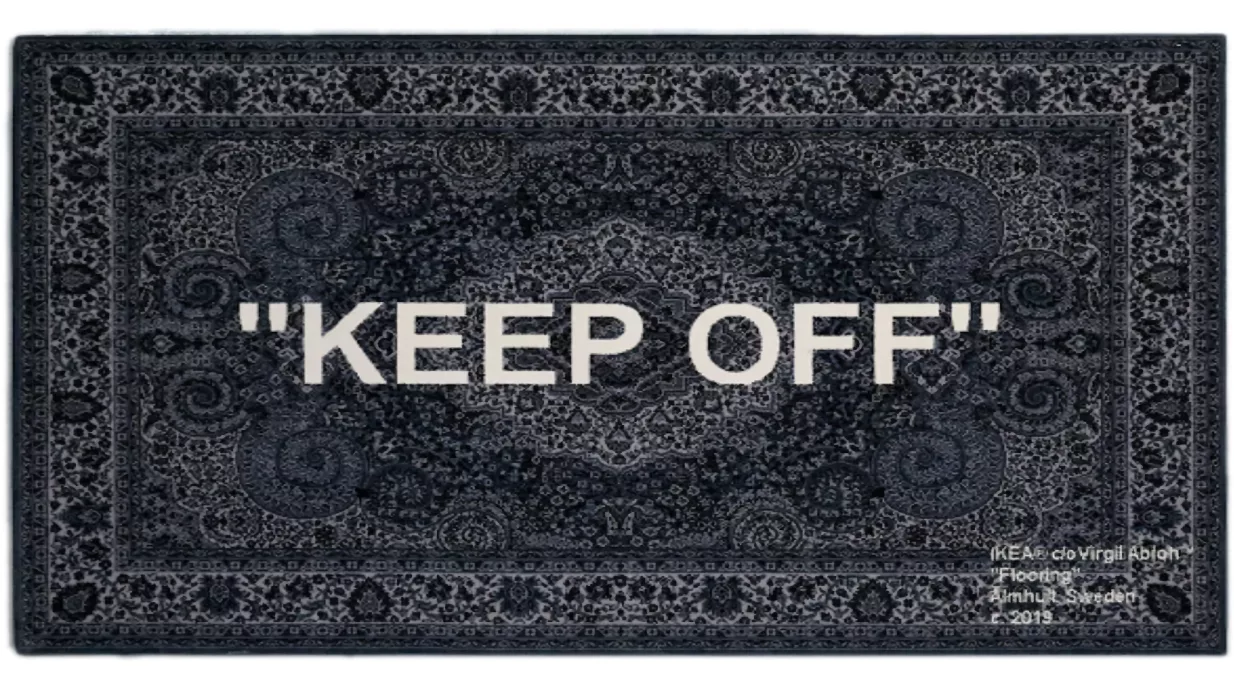 3 Years Later Virgil x IKEA's “KEEP OFF” Rug is Worth Almost $3000