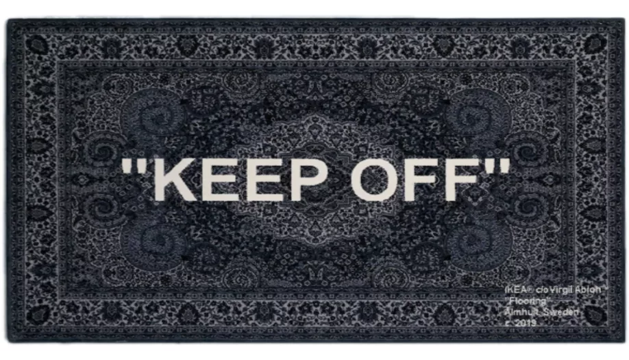 3 Years Later Virgil x IKEA's “KEEP OFF” Rug is Worth Almost $3000